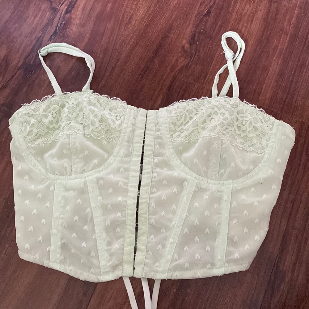 light green corset top